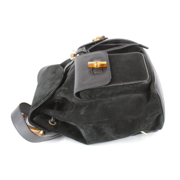 GUCCI Black Bamboo Backpack - Picture 3 of 14